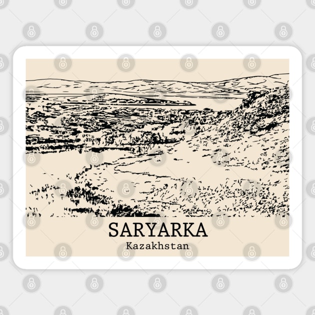 Saryarka - Kazakhstan Magnet by Lakeric